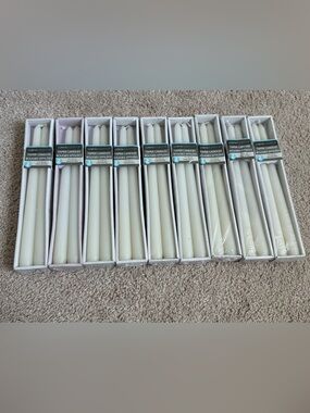 Nwt White Taper Candles set of 9